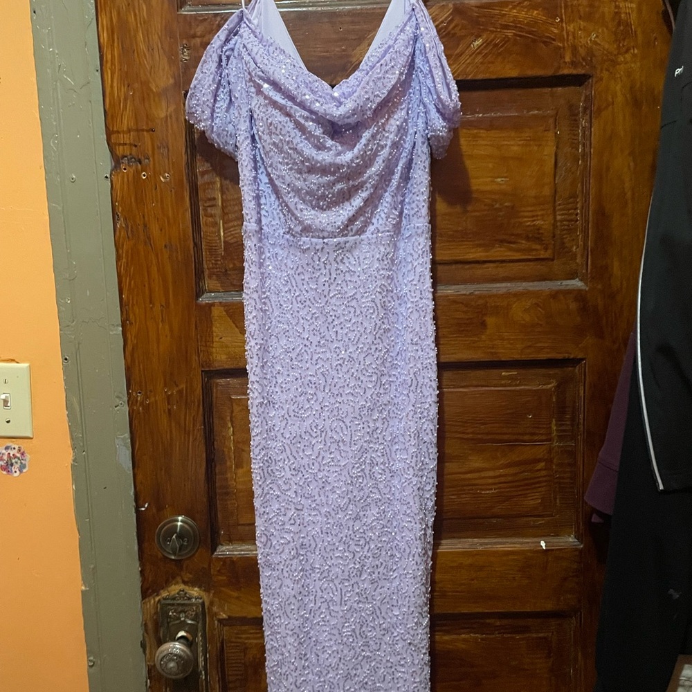 Windsor Purple Sequin Maxi Gown for Weddings